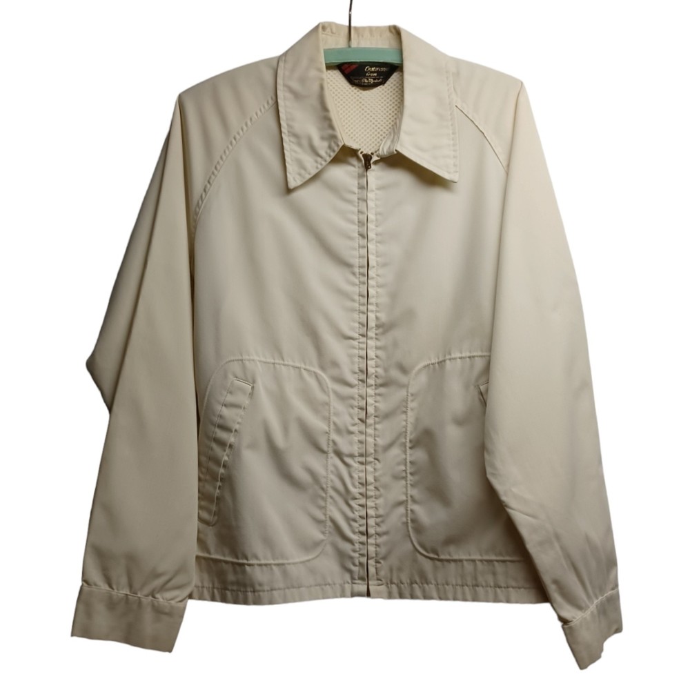 VINTAGE SEARS JACKET, IVORY, SIZE MEDIUM
